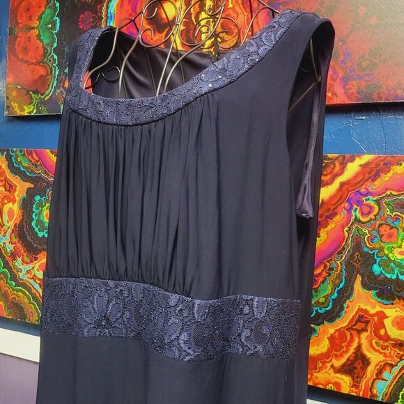 Jessica Howard ~ Sz  M/L?  ~ Navy Blue ~ Formal Dress and Jacket Set ~ NWOT - Picture 4 of 7